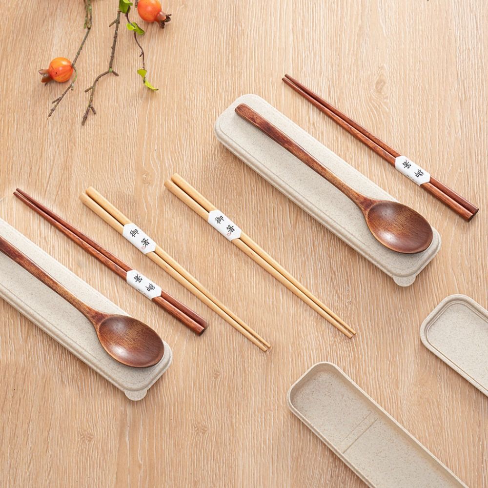 Picnic With Box Wooden Chopsti - огляд і ціна Bamboo Cutlery Travel
