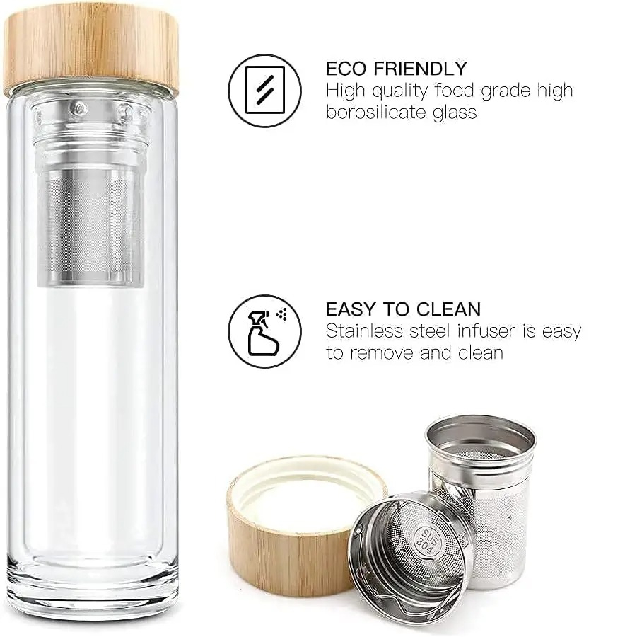 300/400/500ml Double-layer Gla - огляд і ціна Bamboo Cutlery Travel