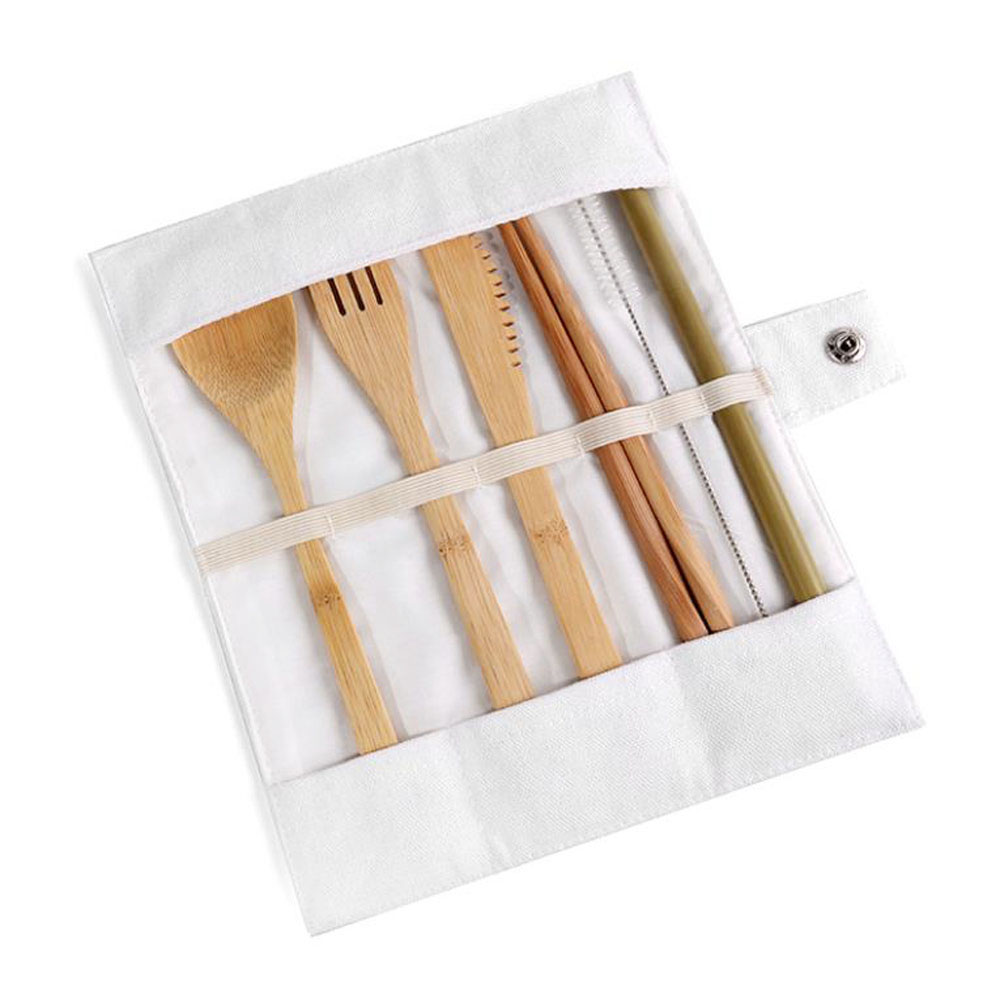 Reusable Bamboo Cutlery Set Ba - огляд і ціна Bamboo Cutlery Travel