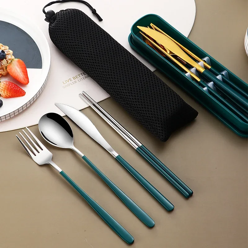 Tableware Set 304 Stainless St - огляд і ціна Bamboo Cutlery Travel