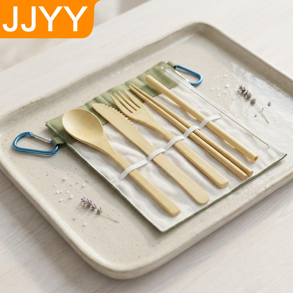 Reusable Bamboo Travel Cutlery - огляд і ціна Bamboo Cutlery Travel