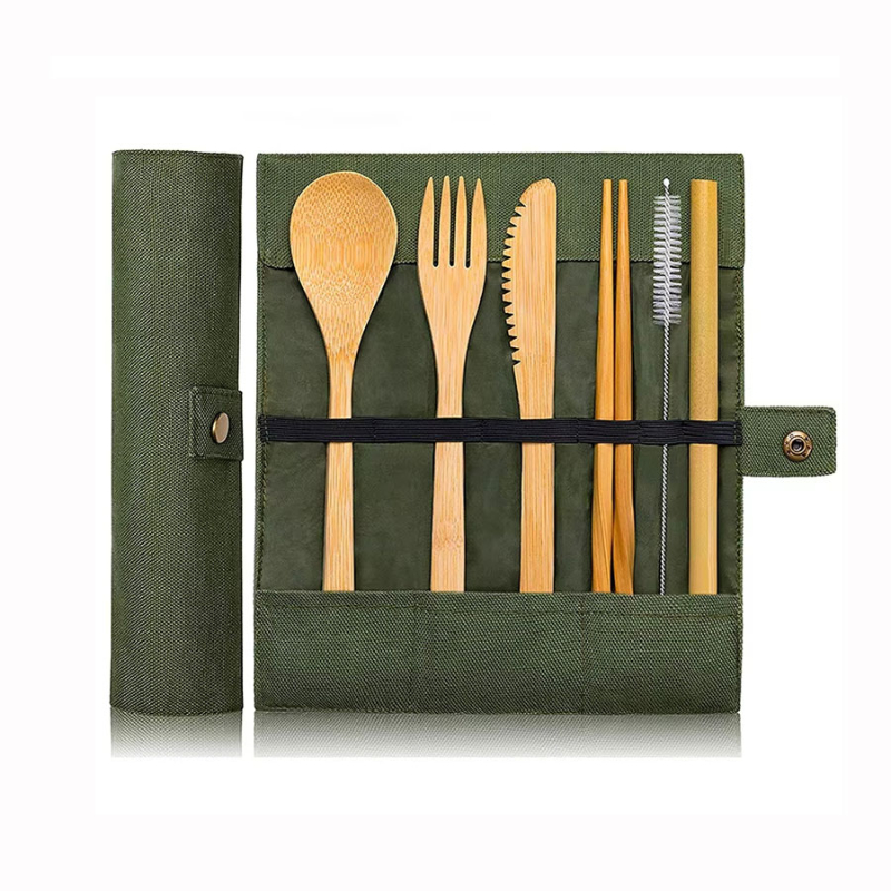 Bamboo Travel Tableware Reusab - огляд і ціна Bamboo Cutlery Travel