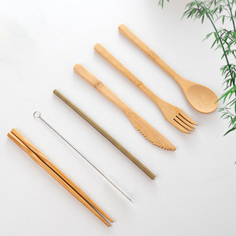 Bamboo Travel Tableware Reusab - огляд і ціна Bamboo Cutlery Travel