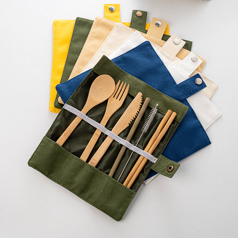 Bamboo Travel Tableware Reusab - огляд і ціна Bamboo Cutlery Travel