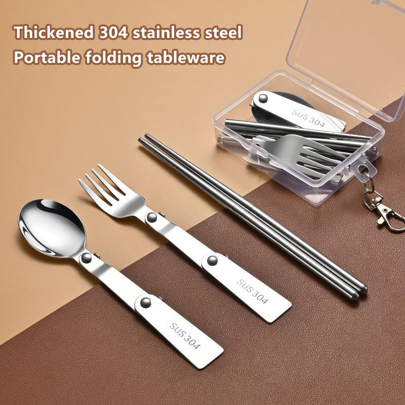 1PC/3PCS Stainless Steel Porta - огляд і ціна Bamboo Cutlery Travel