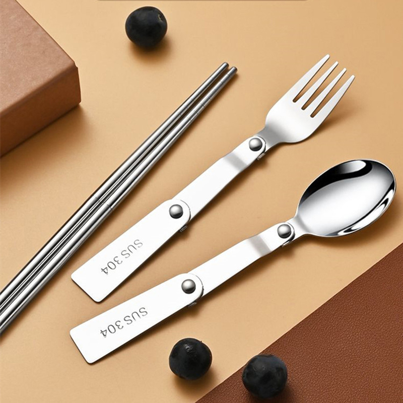 1PC/3PCS Stainless Steel Porta - огляд і ціна Bamboo Cutlery Travel